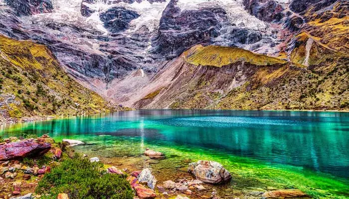 High-altitude mountain road in the Cusco region