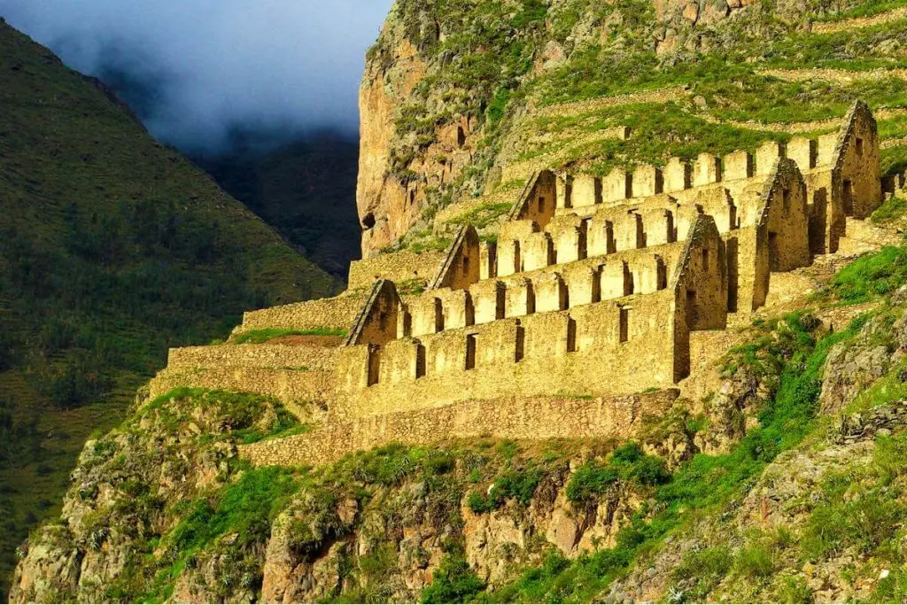 Ollantaytambo town and terraces in the Sacred Valley